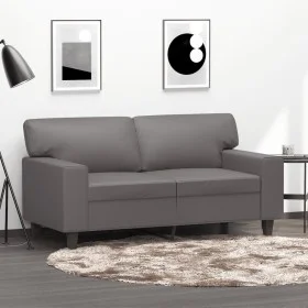 Graues 2-Sitzer-Sofa aus Kunstleder, 120 cm von , Sofas - Ref: Foro24-359414, Preis: 222,33 €, Rabatt: %