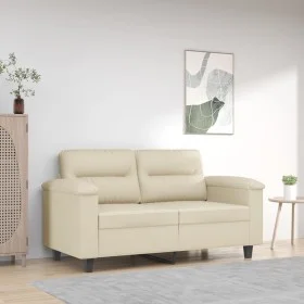 2-Sitzer-Sofa aus cremefarbenem Kunstleder, 120 cm von , Sofas - Ref: Foro24-359579, Preis: 203,17 €, Rabatt: %