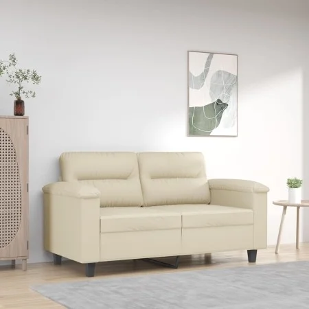 Sofá de 2 plazas de cuero sintético color crema 120 cm de , Sofás - Ref: Foro24-359579, Precio: 203,17 €, Descuento: %