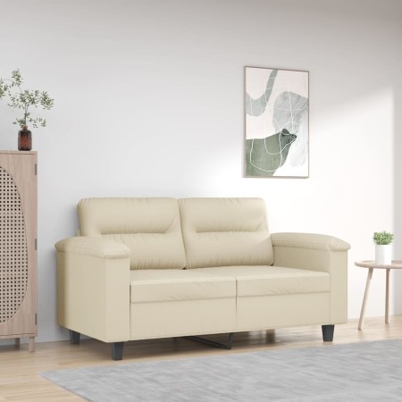 Sofá de 2 plazas de cuero sintético color crema 120 cm de , Sofás - Ref: Foro24-359579, Precio: 225,44 €, Descuento: %