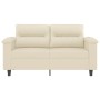 Sofá de 2 plazas de cuero sintético color crema 120 cm de , Sofás - Ref: Foro24-359579, Precio: 225,44 €, Descuento: %