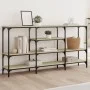 Mesa consola madera de ingeniería roble Sonoma 160x29x80 cm de , Mesas auxiliares - Ref: Foro24-839064, Precio: 81,69 €, Desc...