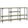 Mesa consola madera de ingeniería roble Sonoma 160x29x80 cm de , Mesas auxiliares - Ref: Foro24-839064, Precio: 81,69 €, Desc...