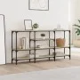 Mesa consola madera de ingeniería roble Sonoma 160x29x80 cm de , Mesas auxiliares - Ref: Foro24-839064, Precio: 81,69 €, Desc...