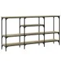 Mesa consola madera de ingeniería roble Sonoma 160x29x80 cm de , Mesas auxiliares - Ref: Foro24-839064, Precio: 81,69 €, Desc...