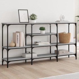 Mesa consola madera de ingeniería gris Sonoma 160x29x80 cm de , Mesas auxiliares - Ref: Foro24-839066, Precio: 85,10 €, Descu...