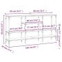 Mesa consola madera de ingeniería gris Sonoma 160x29x80 cm de , Mesas auxiliares - Ref: Foro24-839066, Precio: 84,05 €, Descu...