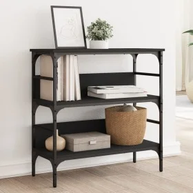 Mesa consola madera de ingeniería negra 75x32x75 cm de , Mesas auxiliares - Ref: Foro24-839053, Precio: 50,81 €, Descuento: %