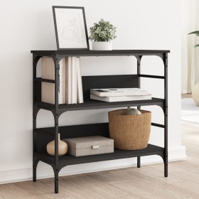 Mesa consola madera de ingeniería negra 75x32x75 cm de , Mesas auxiliares - Ref: Foro24-839053, Precio: 51,44 €, Descuento: %