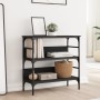 Mesa consola madera de ingeniería negra 75x32x75 cm de , Mesas auxiliares - Ref: Foro24-839053, Precio: 51,44 €, Descuento: %