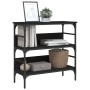 Mesa consola madera de ingeniería negra 75x32x75 cm de , Mesas auxiliares - Ref: Foro24-839053, Precio: 51,44 €, Descuento: %