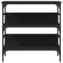 Mesa consola madera de ingeniería negra 75x32x75 cm de , Mesas auxiliares - Ref: Foro24-839053, Precio: 51,44 €, Descuento: %
