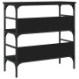 Mesa consola madera de ingeniería negra 75x32x75 cm de , Mesas auxiliares - Ref: Foro24-839053, Precio: 51,44 €, Descuento: %