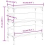 Mesa consola madera de ingeniería negra 75x32x75 cm de , Mesas auxiliares - Ref: Foro24-839053, Precio: 51,44 €, Descuento: %