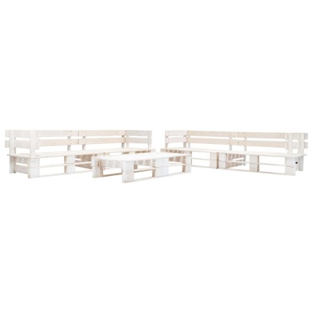 Set de muebles de jardín de palets 6 piezas madera blanco de , Conjuntos de jardín - Ref: Foro24-277403, Precio: 591,84 €, De...
