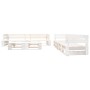 Set de muebles de jardín de palets 6 piezas madera blanco de , Conjuntos de jardín - Ref: Foro24-277403, Precio: 591,84 €, De...