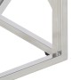 Mesa de centro acero inoxidable plateado y madera maciza acacia de , Mesas de centro - Ref: Foro24-349951, Precio: 153,15 €, ...