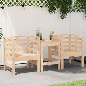 Sillas de jardín 2 uds madera maciza pino 61,5x53x71 cm de , Sillas de jardín - Ref: Foro24-825128, Precio: 90,88 €, Descuent...