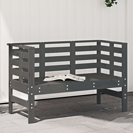 Banco de jardín madera maciza de pino gris 111,5x53x71 cm de , Bancos de jardín - Ref: Foro24-825137, Precio: 106,52 €, Descu...