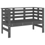 Banco de jardín madera maciza de pino gris 111,5x53x71 cm de , Bancos de jardín - Ref: Foro24-825137, Precio: 106,52 €, Descu...