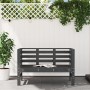 Banco de jardín madera maciza de pino gris 111,5x53x71 cm de , Bancos de jardín - Ref: Foro24-825137, Precio: 106,52 €, Descu...