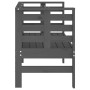 Banco de jardín madera maciza de pino gris 111,5x53x71 cm de , Bancos de jardín - Ref: Foro24-825137, Precio: 106,52 €, Descu...