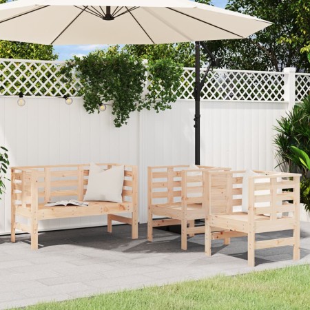 Juego de muebles de jardín 3 piezas madera maciza de pino de , Conjuntos de jardín - Ref: Foro24-825142, Precio: 150,02 €, De...