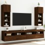 Muebles de TV con luces LED 2 uds marrón roble 30,5x30x90 cm de , Muebles TV - Ref: Foro24-837014, Precio: 97,07 €, Descuento: %
