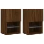 Muebles de TV con luces LED 2 uds roble 40,5x30x60 cm de , Muebles TV - Ref: Foro24-837042, Precio: 77,06 €, Descuento: %