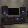 Muebles de TV con luces LED 2 uds roble 40,5x30x60 cm de , Muebles TV - Ref: Foro24-837042, Precio: 78,06 €, Descuento: %