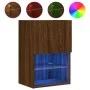 Muebles de TV con luces LED 2 uds roble 40,5x30x60 cm de , Muebles TV - Ref: Foro24-837042, Precio: 77,06 €, Descuento: %