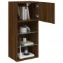 Muebles de TV con luces LED 2 uds marrón roble 40,5x30x90 cm de , Muebles TV - Ref: Foro24-837056, Precio: 105,85 €, Descuent...
