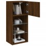Muebles de TV con luces LED 2 uds marrón roble 40,5x30x90 cm de , Muebles TV - Ref: Foro24-837056, Precio: 107,15 €, Descuent...