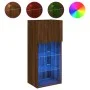 Muebles de TV con luces LED 2 uds marrón roble 40,5x30x90 cm de , Muebles TV - Ref: Foro24-837056, Precio: 105,85 €, Descuent...