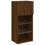Muebles de TV con luces LED 2 uds marrón roble 40,5x30x90 cm de , Muebles TV - Ref: Foro24-837056, Precio: 105,85 €, Descuent...