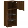 Muebles de TV con luces LED 2 uds marrón roble 40,5x30x90 cm de , Muebles TV - Ref: Foro24-837056, Precio: 105,85 €, Descuent...