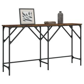 Mesa consola madera de ingeniería roble ahumado 140x29x75 cm de , Mesas auxiliares - Ref: Foro24-837759, Precio: 48,39 €, Des...