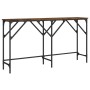 Mesa consola madera de ingeniería roble ahumado 140x29x75 cm de , Mesas auxiliares - Ref: Foro24-837759, Precio: 48,99 €, Des...