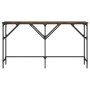 Mesa consola madera de ingeniería roble ahumado 140x29x75 cm de , Mesas auxiliares - Ref: Foro24-837759, Precio: 48,99 €, Des...