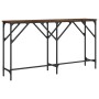Mesa consola madera de ingeniería roble ahumado 140x29x75 cm de , Mesas auxiliares - Ref: Foro24-837759, Precio: 48,99 €, Des...