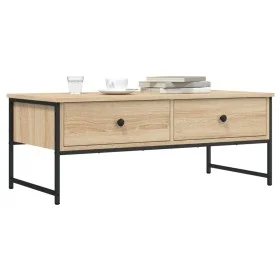 Mesa de centro madera de ingeniería roble Sonoma 101x49x39,5 cm de , Mesas de centro - Ref: Foro24-837738, Precio: 68,59 €, D...