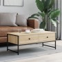 Mesa de centro madera de ingeniería roble Sonoma 101x49x39,5 cm de , Mesas de centro - Ref: Foro24-837738, Precio: 68,55 €, D...