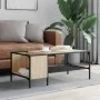 Engineered wood shelf center table Sonoma oak 100x51x40 cm by , Coffee table - Ref: Foro24-837733, Price: 40,00 €, Discount: %
