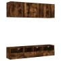 Muebles de TV de pared 5 pzas madera ingeniería roble ahumado de , Muebles TV - Ref: Foro24-3216515, Precio: 154,61 €, Descue...