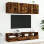 Muebles de TV de pared 5 pzas madera ingeniería roble ahumado de , Muebles TV - Ref: Foro24-3216515, Precio: 154,61 €, Descue...