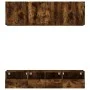 Muebles de TV de pared 5 pzas madera ingeniería roble ahumado de , Muebles TV - Ref: Foro24-3216515, Precio: 152,53 €, Descue...