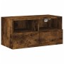 Muebles de TV de pared 5 pzas madera ingeniería roble ahumado de , Muebles TV - Ref: Foro24-3216515, Precio: 154,61 €, Descue...