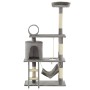 Rascador para gatos con poste de sisal 140 cm gris de vidaXL, Mobiliario para gatos - Ref: Foro24-170583, Precio: 79,23 €, De...