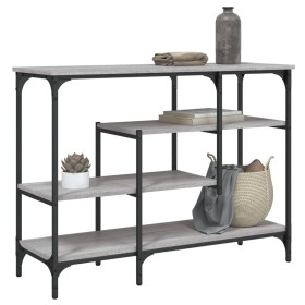 Mesa consola con estantes gris Sonoma 100x35x75 cm de , Mesas auxiliares - Ref: Foro24-837790, Precio: 57,39 €, Descuento: %