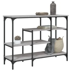 Mesa consola con estantes gris Sonoma 100x35x75 cm de , Mesas auxiliares - Ref: Foro24-837790, Precio: 56,69 €, Descuento: %